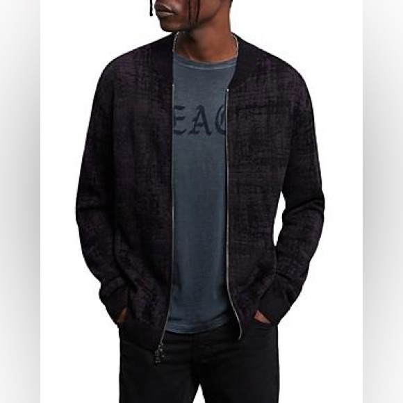 798 Brand New John Varvatos Collection Jacquard Cardigan Medium 798 Brand New John Varvatos Collection Jacquard Cardigan Medium